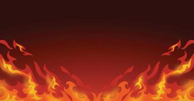 Flame effect, flame sparks background vector