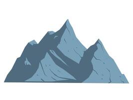 Mountain scenery, rocky mountains and glacier peaks vector