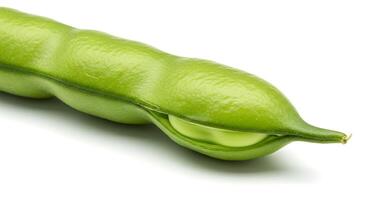 Fresh Broad Bean Pod CloseUp Studio Shot photo
