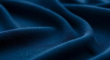 Deep Blue Fabric Drape CloseUp Texture Photography photo