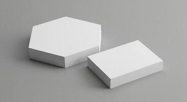 Minimalist White Forms Textured 3D Render photo