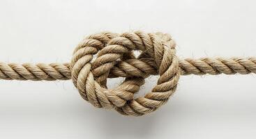 Closeup of a Tightly Woven Rope Knot photo