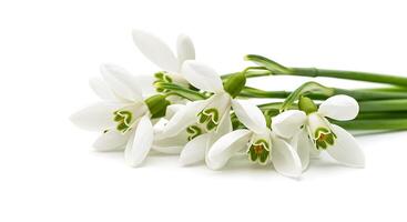 Delicate Snowdrop Bouquet A Springtime Still Life photo