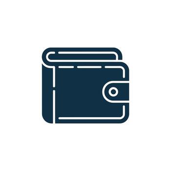 Isolated Navy Blue Bifold Wallet with Rounded Edges and Snap on White Background vector