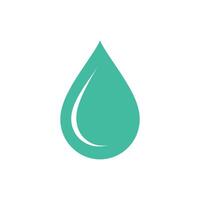 Teal Water Drop Illustration on White Background Clean, Simple Design Element vector