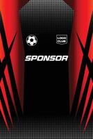 Red Abstract Sport Jersey Pattern Design vector