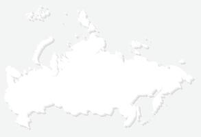 3D White Silhouette Russia Map Europe Country vector