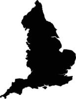 Black Silhouette England Map Europe Country vector