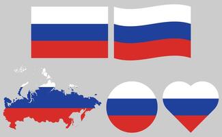 Collection of Russia Flags Europe Country vector