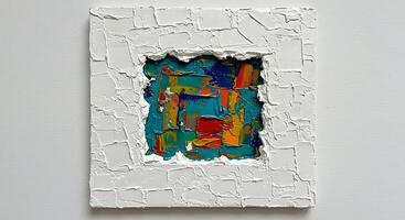 Vibrant Abstract Textured Painting A Modern Art Canvas photo