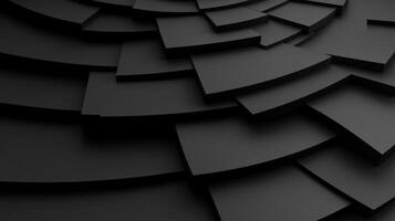 Black layered abstract pattern showcasing geometric shapes and textures in a modern design photo