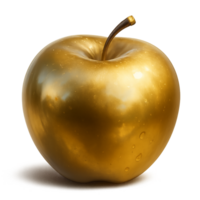 Golden Apple Elegance Simple Compose Luxury Fruit Metallic Finish Decoration png