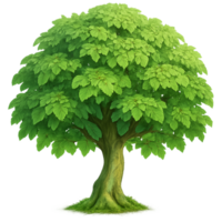 Vibrant Green Tree Simple Compose Natural Foliage Leafy Plant Life png