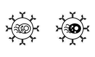 Illustration of immune system eradicating bacteria and pathogen icon vector