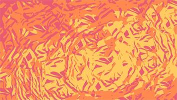 Abstract warm-tone pattern with swirling orange, yellow, and pink forms. Fluid brushstroke-like textures evoke energy, depth, and organic motion. vector