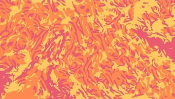 Abstract warm-toned pattern with swirling orange, yellow, and pink forms. Fluid brushstroke-like textures evoke energy, depth, and organic motion. vector