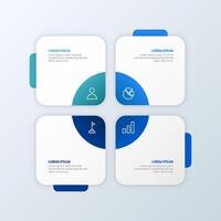 Four-Step Process Infographic with Icons vector