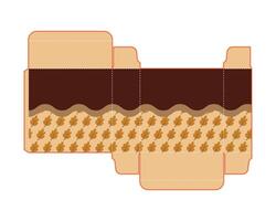 Box concept product Packaging and label design doodle leaves mailer box set vector