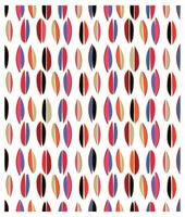 This image presents a rhythmic and colorful pattern featuring pairs of overlapping, leaf-shaped ovals arranged in neat vertical columns and horizontal rows vector