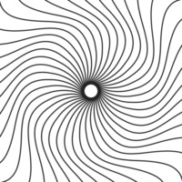 minimalist swirl pattern in black png