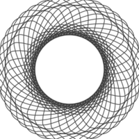 The circular geometric pattern forms a complex circle with neatly intersecting lines, creating a symmetrical and aesthetic visual effect png