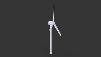 Wind turbine isolated on white video