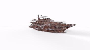Yacht model isolated on white video