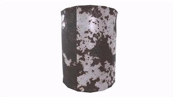 Concrete texture cylinder isolated on white video