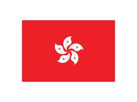 Hongkong flag on isolated white background vector