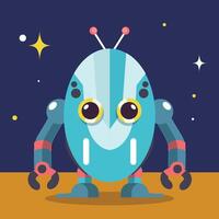 colorful robot illustration vector