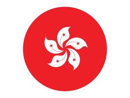 Hongkong flag on isolated white vector