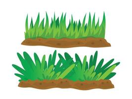 colorful grass and soil illustration vector