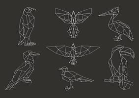 Low Poly Animals Art Illustration vector