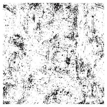 Monochrome texture composed of irregular graphic elements. Distressed uneven grunge background. vector