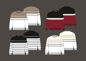 Stripe Pattern Sweater Art Illustration vector