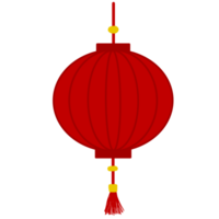 Beautiful and cute red Chinese lantern illustration for decoration png