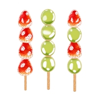 Strawberry and grape Tanghulu Chinese dessert illustrations png