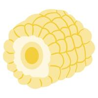 a yellow corn on the cob, ideal for fresh food, healthy eating, and cooking themes. vector