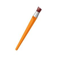 Paintbrush icon. Painter tool Illustration. Art supply for creativity in flat design. Realistic brush. Art school. Back to school vector