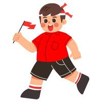Small Flag March Kids Illustrations vector