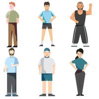 Stylized diverse characters in casual attire vector