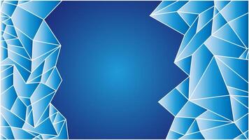 Abstract prismatic Blue background with a blue and white design of ice crystals and space text for wallpaper, banner, event, flyer vector