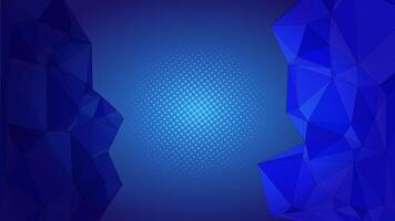 Abstract prismatic blue background with ice crystals diamond, gems, triangle shape pattern element and space text for wallpaper, banner, event, flyer, cover vector