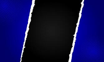 Pop art comic background with torn paper and dot halftone effect. Comic book cartoon speech bubble for text. Cartoon background for text template. vector