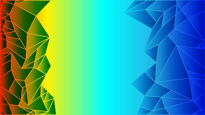 Abstract prismatic color background with ice crystals diamond, gems, triangle shape pattern element and space text for wallpaper, banner, event, flyer, cover