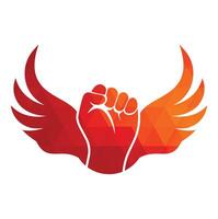 wing fist icon vector
