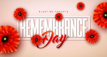 Vibrant poppies for Remembrance Day vector