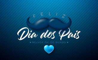 Happy Father's Day graphic with mustache vector