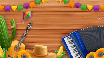 Brazilian Festa Junina element background vector