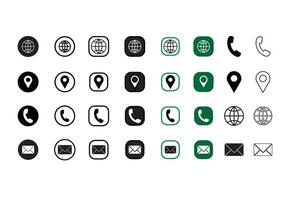 Business card all icon collection here, icon collection, complete icon set, vector